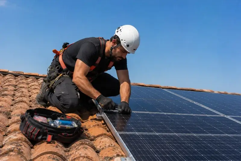 Maintenance et monitoring de panneaux solaires à Pont-Évêque