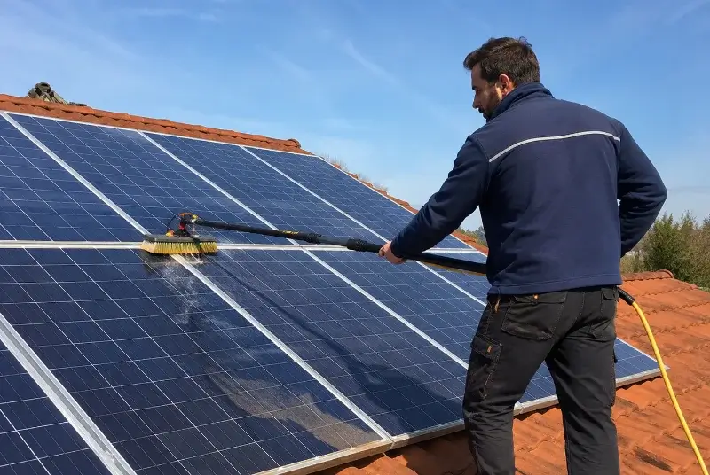Nettoyage et entretien de panneaux solaires à Pont-Évêque