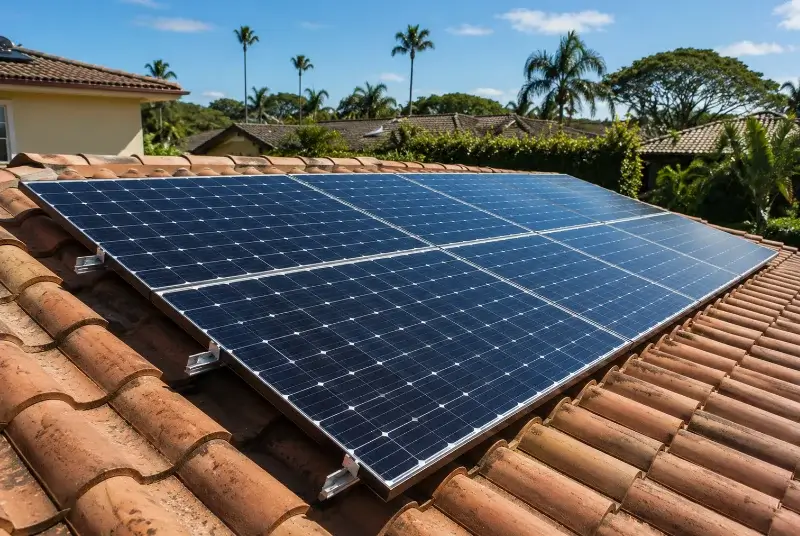 Installation de panneaux solaires à Pont-Évêque